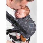 Marsupiu ergonomic de purtare Isara THE ONE, Diamonda Blue Ink