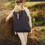 Protectie iarna marsupiu din softshell cu polar Grey, Little Frog