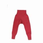 Pantaloni comozi Cosilana, lână merinos și mătase, red