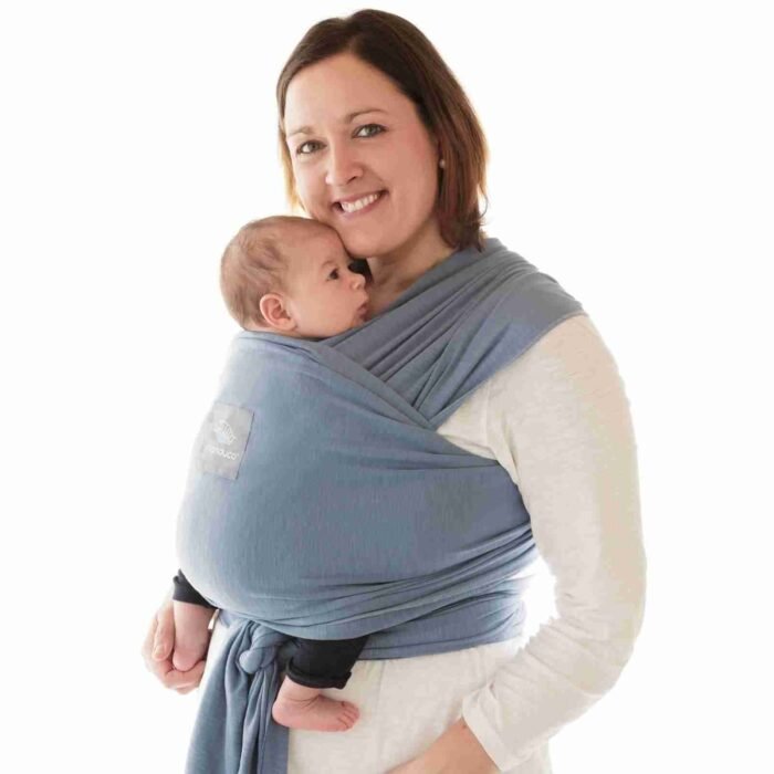 Wrap elastic Manduca, potrivit de la naștere, Sky Blue - imagine 1