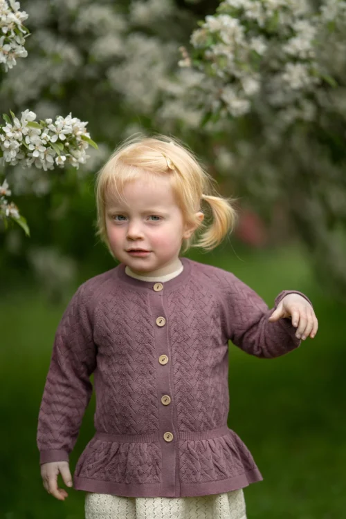 Cardigan din bumbac organic tricotat Olivia, Hanevild