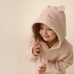 Halat de baie pentru copii, 100% bumbac, Pink - imagine 2