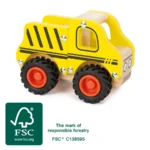 Camion de constructie din lemn pentru copii, Small Foot