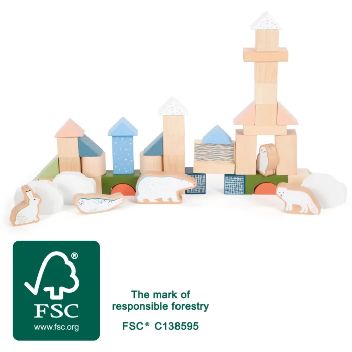 Joc de construit din lemn Arctic, Small Foot - imagine 1