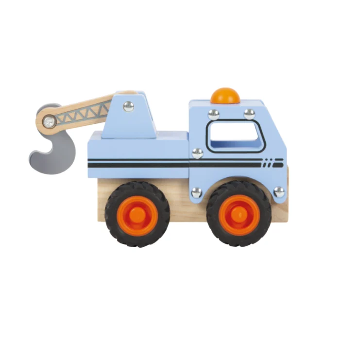 Camion de tractare din lemn pentru copii, Small Foot - imagine 4