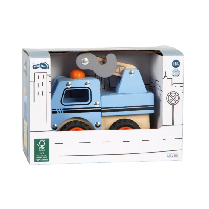 Camion de tractare din lemn pentru copii, Small Foot - imagine 3