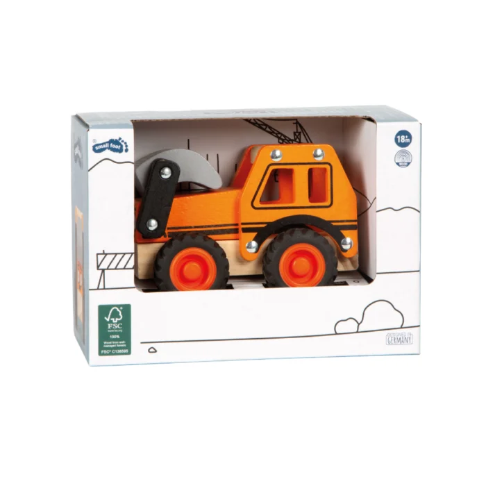 Excavator din lemn pentru copii, Small Foot - imagine 2