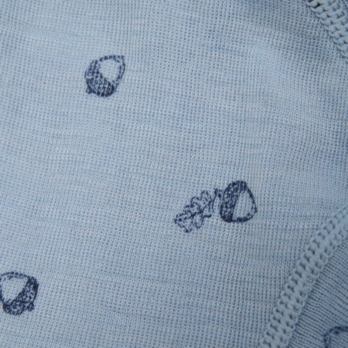 Cagulă din lână merinos și mătase, blue by Fixoni - imagine 3