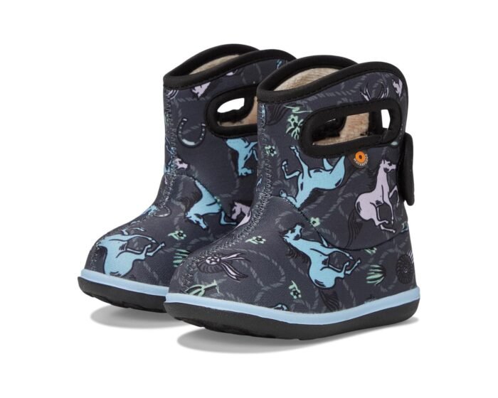 Cizme Baby BOGS II, Horses Grey Multi - imagine 1