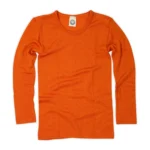 Bluză Cosilana lână merinos și mătase, orange