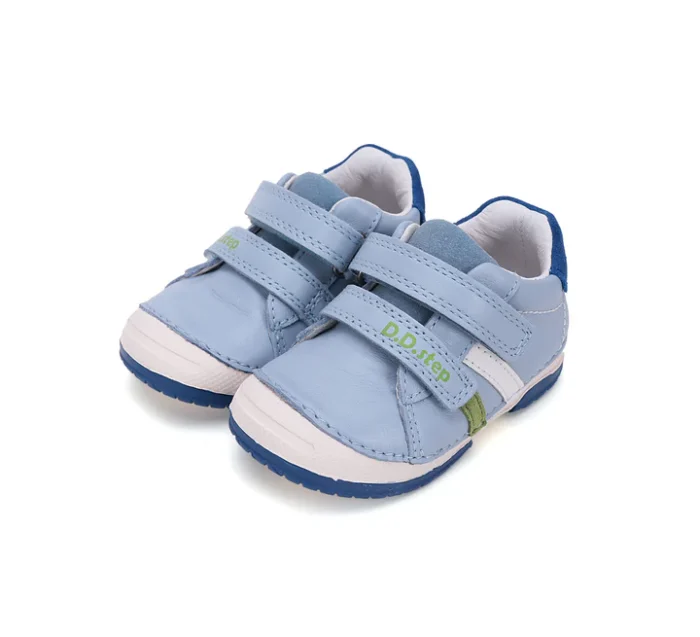 Pantofi din piele pentru primii pași, blue by DD STEP - imagine 2