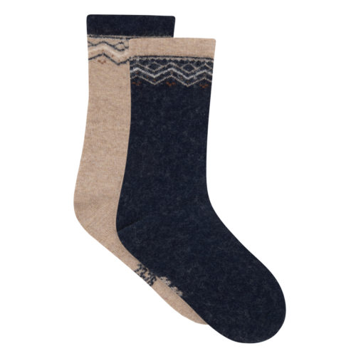 Set de 2 perechi de șosete din bambus/lână, Dark Navy