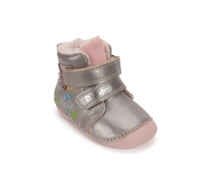Ghete îmblănite copii DD Step Argintii - W015-52997 - imagine 2