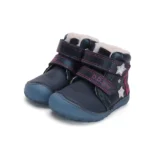 Încălțăminte barefoot fetițe DD Step îmblănite, cu talpă moale și antiderapantă