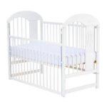 Patut din lemn de pin reglabil cu 3 nivele, 120x60cm+saltea 10cm - imagine 2