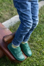 Adidasi barefoot, SMART WALKER JUNIOR, verde, Hopfrög - imagine 2