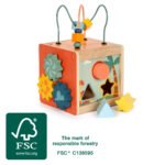 Cub de activități din lemn Dino, Small Foot