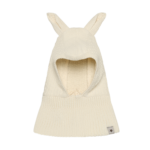 Cagulă din bumbac organic cu urechi, white - imagine 3