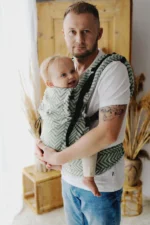 Marsupiu Little Frog ergonomic, pentru nou-născut, Natural Miles - imagine 3