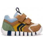 Adidasi Geox Iupidoo din piele, Caramel Ochre B3555D - imagine 5