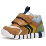 Adidasi Geox Iupidoo din piele, Caramel Ochre B3555D - imagine 4