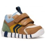 Adidasi Geox Iupidoo din piele, Caramel Ochre B3555D