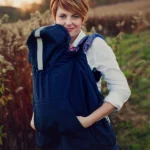 Protectie iarna marsupiu din softshell cu polar Navy, Little Frog