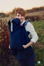 Protectie iarna marsupiu din softshell cu polar Navy, Little Frog