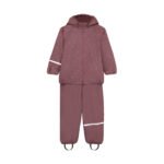 Costum impermeabil căptușit cu fleece, rose brown