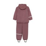 Costum impermeabil căptușit cu fleece, rose brown - imagine 2