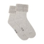 Șosete flaușate din velur pentru copii, set 2 perechi, grey