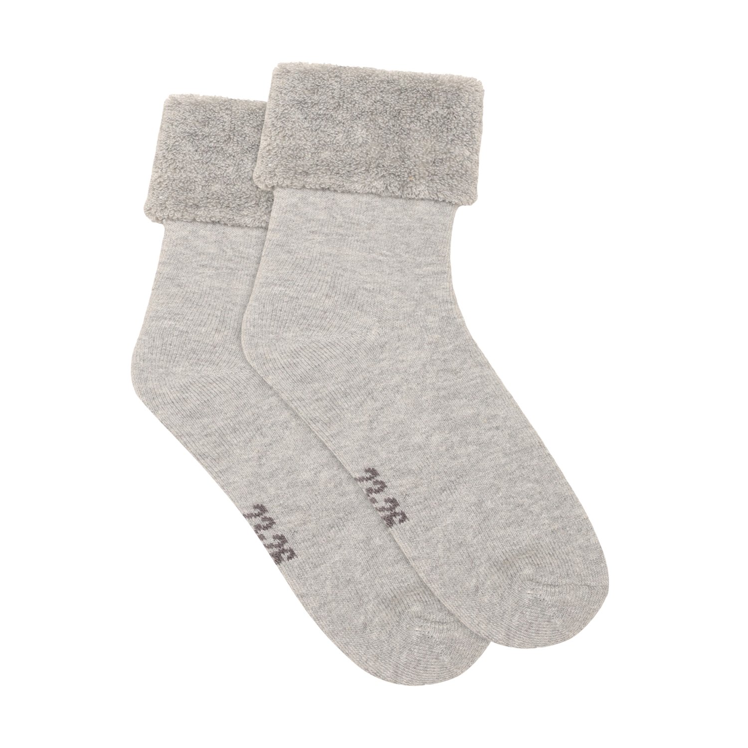 6838_130_A Șosete flaușate din velur pentru copii, set 2 perechi, grey - imagine 1
