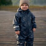 Overall impermeabil căptușit cu fleece, navy - imagine 5