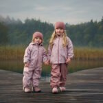 Costum impermeabil căptușit cu fleece, flowers - imagine 6