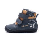Ghete copii D.D.Step barefoot îmblănite, piele naturală, W070-62495B