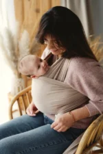 Wrap elastic Little Frog – sistem de purtare pentru nou-născuți - imagine 4