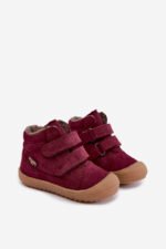 Ghete de iarnă copii Froddo Ollie Wool Tex Burgundy – piele naturală și lână, impermeabile - imagine 4