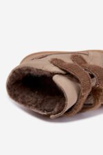 Ghete de iarnă copii Froddo Ollie Wool Tex Taupe – piele naturală și lână, impermeabile - imagine 7