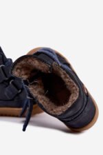Ghete de iarnă copii Froddo Ollie Wool Tex Navy – piele naturală și lână, impermeabile - imagine 6